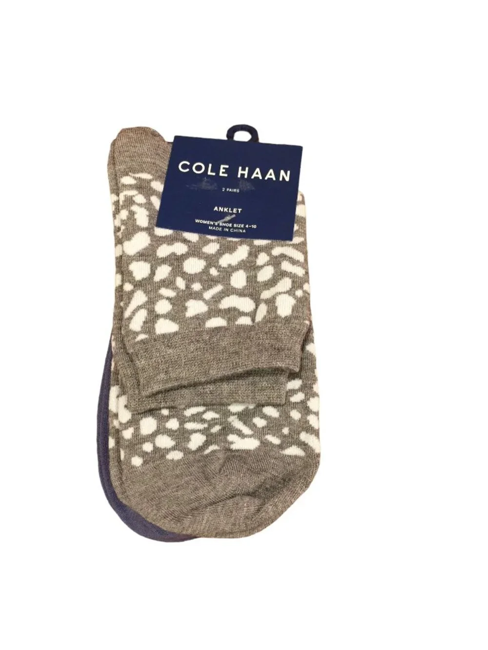 Cole Haan Women's Anklet Size 4-10 Gray Abstract Cornflower Blue